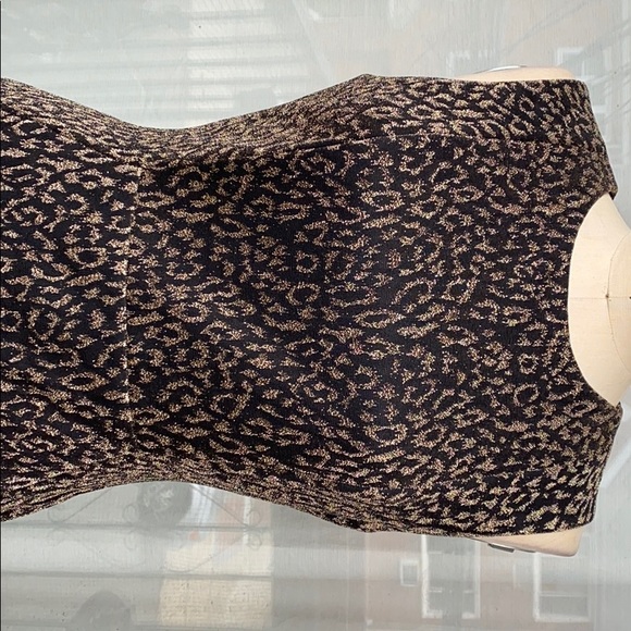Calvin Klein Gold Leopard Sheath Dress - Picture 2 of 5